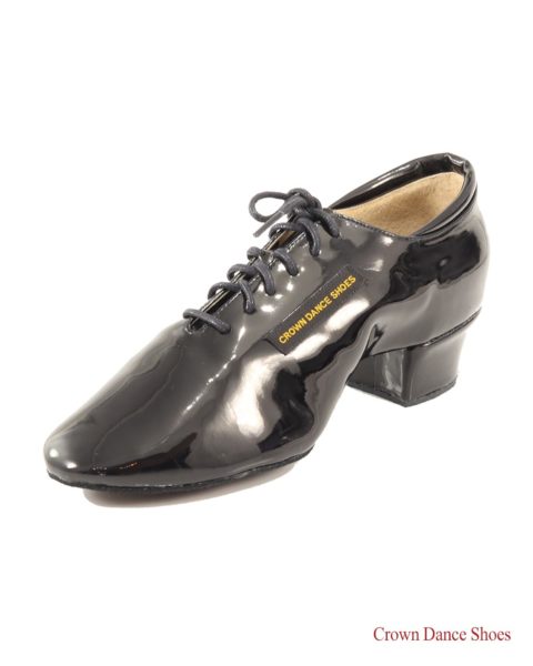 Men Latin patent leather dance shoes