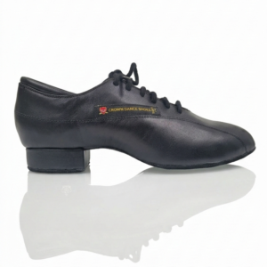 Men smooth  split sole black leather dance shoes 517L-8